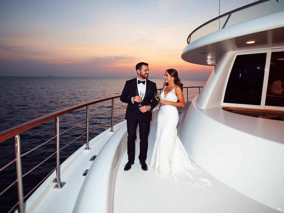 Formal evening aboard luxury yacht