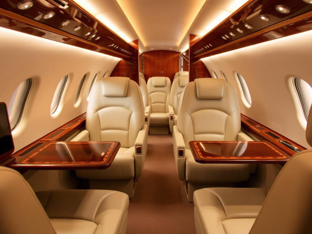 Private jet interior